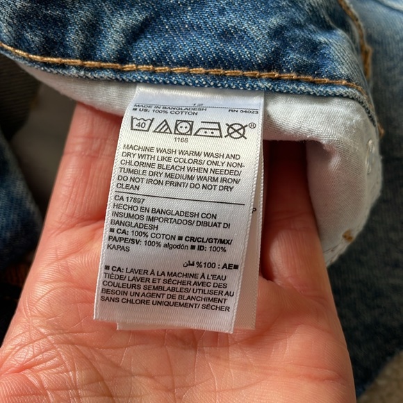 Old Navy High Rise Denim Skirt, Sz. 12 - Picture 5 of 8